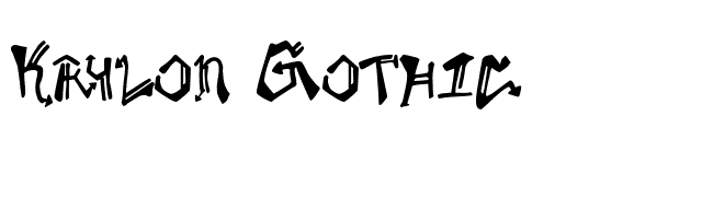 Krylon Gothic font preview