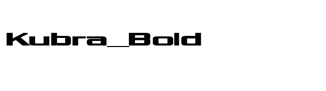 Kubra_Bold font preview