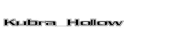 Kubra_Hollow font preview