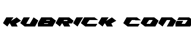 Kubrick Condensed font preview