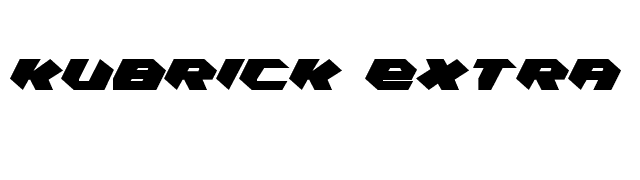 Kubrick Extra Condensed font preview