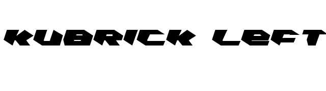 kubrick-leftalic-condensed font preview