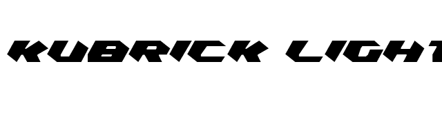 Kubrick Light Condensed font preview