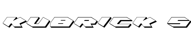 Kubrick Shadow font preview