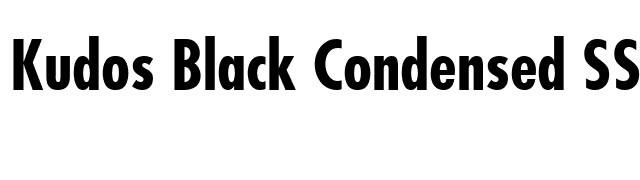Kudos Black Condensed SSi Bold Condensed font preview
