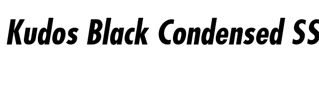 Kudos Black Condensed SSi Normal font preview
