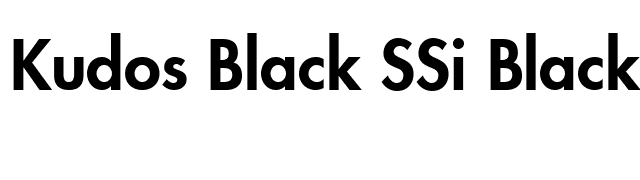 Kudos Black SSi Black font preview