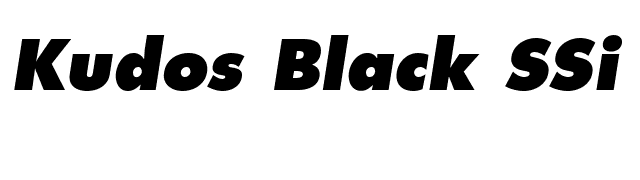 Kudos Black SSi Extra Bold Italic font preview