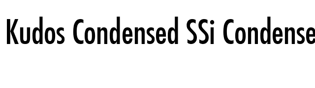 Kudos Condensed SSi Condensed font preview