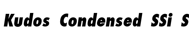 Kudos Condensed SSi Semi Bold Condensed Italic font preview