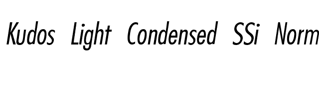 Kudos Light Condensed SSi Normal font preview