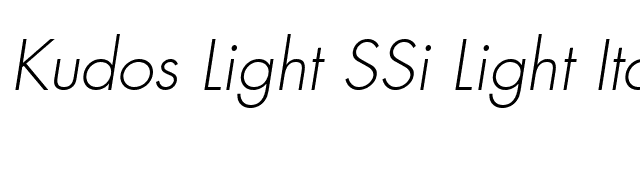 kudos-light-ssi-light-italic font preview