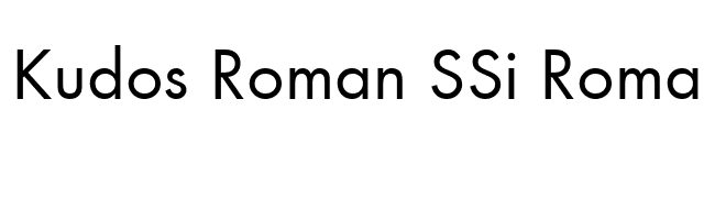 Kudos Roman SSi Roman font preview