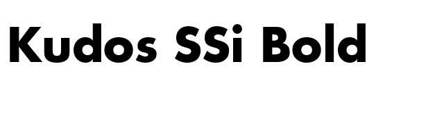 Kudos SSi Bold font preview