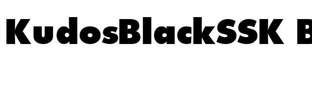 KudosBlackSSK Bold font preview
