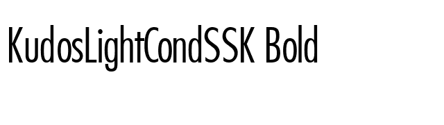 KudosLightCondSSK Bold font preview