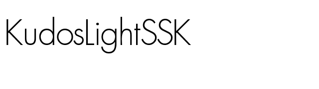 KudosLightSSK font preview