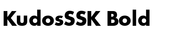 KudosSSK Bold font preview