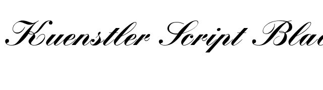 Kuenstler Script Black font preview