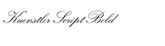Kuenstler Script Bold font preview