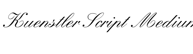 kuenstler-script-medium font preview