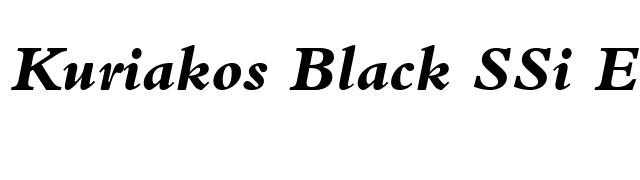 Kuriakos Black SSi Extra Bold Italic font preview