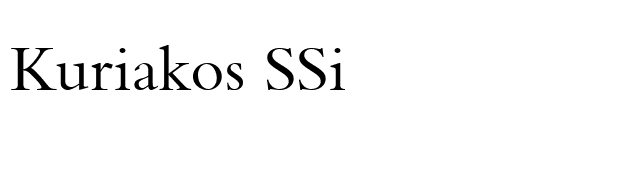 Kuriakos SSi font preview