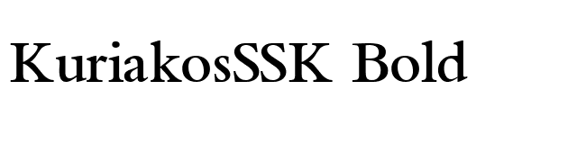 kuriakosssk-bold font preview