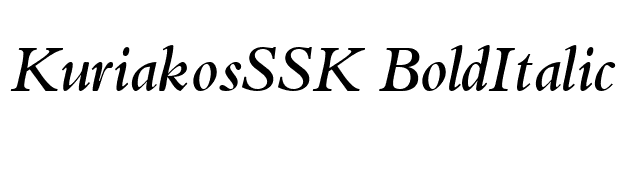 KuriakosSSK BoldItalic font preview