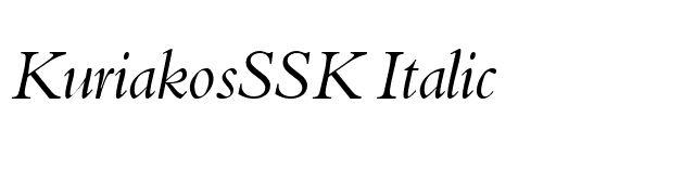kuriakosssk-italic font preview