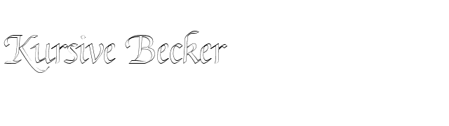 Kursive Becker font preview