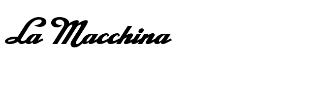 La Macchina font preview