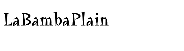 LaBambaPlain font preview