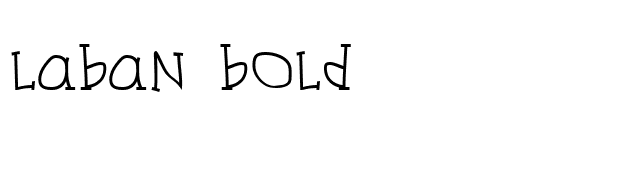 Laban Bold font preview
