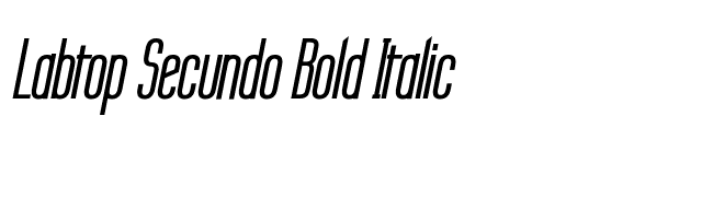 Labtop Secundo Bold Italic font preview