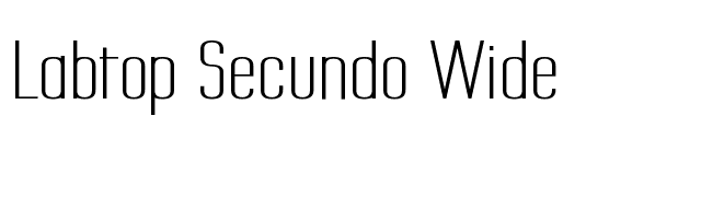 labtop-secundo-wide font preview