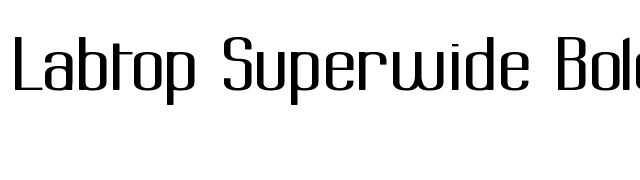 Labtop Superwide Boldish font preview