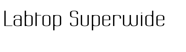 labtop-superwide font preview