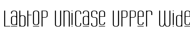 Labtop Unicase Upper Wide font preview