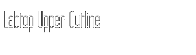 Labtop Upper Outline font preview