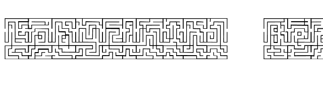 Labyrinth1 Becker font preview