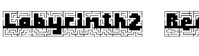 Labyrinth2 Becker font preview