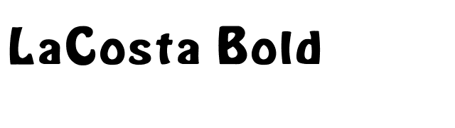 LaCosta Bold font preview
