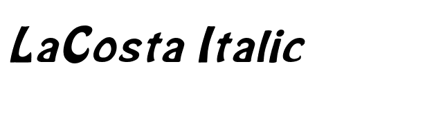 LaCosta Italic font preview