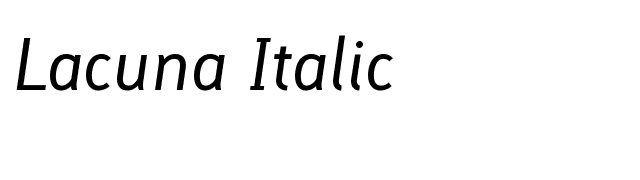 Lacuna Italic font preview