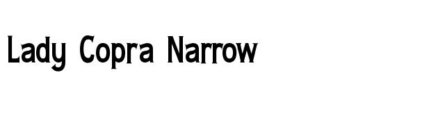 Lady Copra Narrow font preview