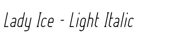 Lady Ice - Light Italic font preview