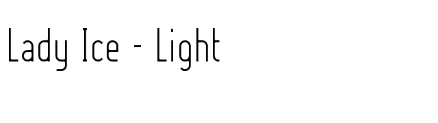 Lady Ice - Light font preview