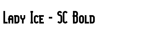 Lady Ice - SC Bold font preview