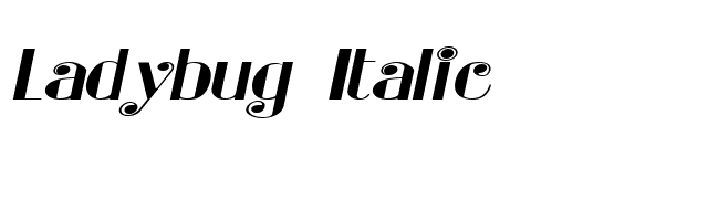 ladybug-italic font preview